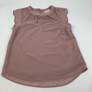 Floral Like Dress Blouse Light Pink